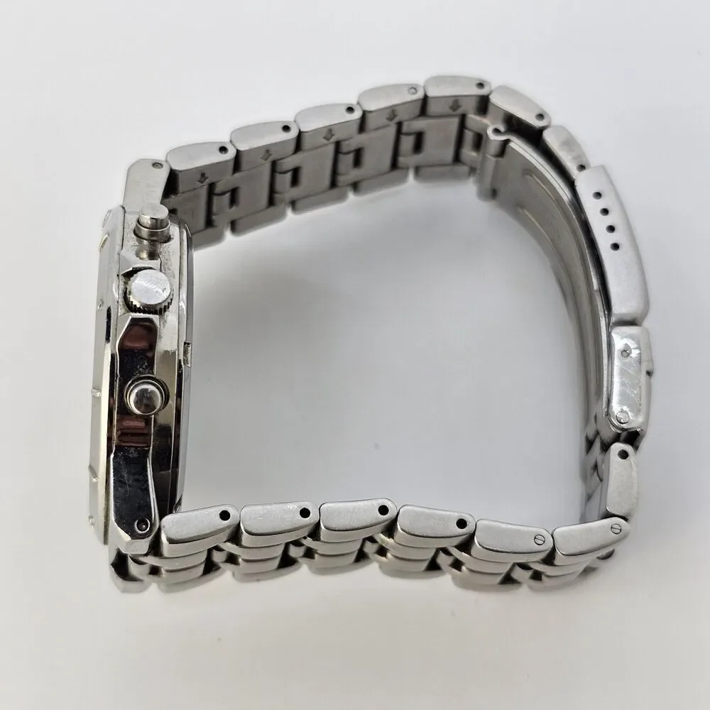 Kenneth Cole Men's Watch 38MM Black Dial Date Gray Bracelet 6.5